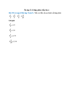 Viết các hỗn số sau thành số thập phân: 3(1/2); 3(2/5)