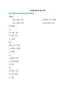 Tìm x: x + 1,8 = 18; 8,01 – x = 1,99