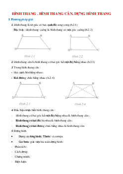 Hình thang, hình thang cân, dựng hình thang