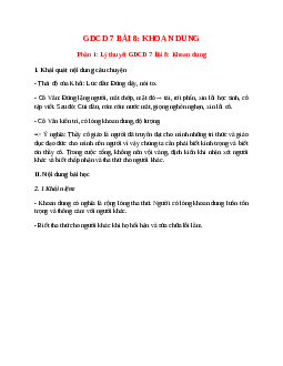GDCD 7 Bài 8 (Lý thuyết và trắc nghiệm): Khoan dung