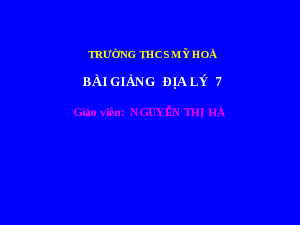 Bài giảng Địa lí 7 Tiết 17: Đô thị hóa ở đới ôn hòa