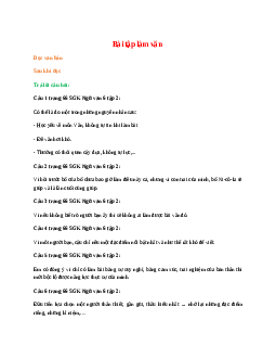 Soạn bài Bài tập làm văn – ngắn nhất Kết nối tri thức