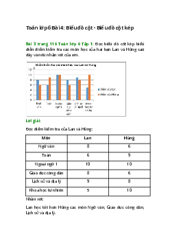 Bài 3 trang 116 Toán 6 Tập 1 | Chân trời sáng tạo Giải toán lớp 6