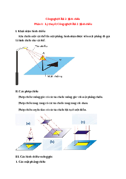 Lý thuyết Công nghệ 8 Bài 2 (mới 2023 + 10 câu trắc nghiệm): Hình chiếu