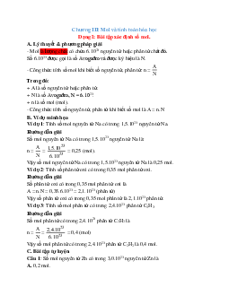 50 Bài tập xác định số mol (có đáp án)- Hoá học 8