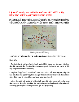 Lịch Sử 10 Bài 28 (Lý thuyết và trắc nghiệm): Truyền thống yêu nước của dân tộc Việt Nam thời phong kiến