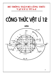 Tổng hợp công thức ôn thi môn Vật lý lớp 12