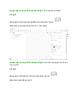 Giải SGK Toán 6 (Cánh diều) Bài Thực hành phần mềm Geogebra