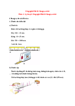 Lý thuyết Công nghệ 8 Bài 20 (mới 2023 + 10 câu trắc nghiệm): Dụng cụ cơ khí