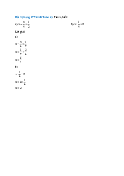 Tìm x, biết: x - 3/4 = 1/2