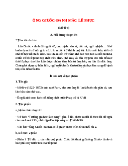 Ông Giuốc-Đanh mặc lễ phục - Tác giả tác phẩm – Ngữ văn lớp 8