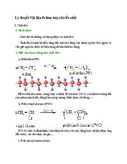 Lý thuyết Vật liệu polime (mới 2023 + 16 câu trắc nghiệm) hay, chi tiết