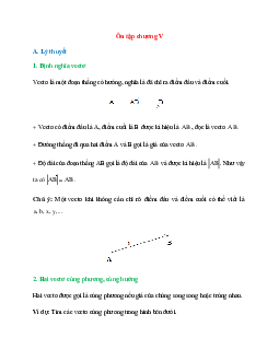 Lý thuyết Toán 10 Chương 5 (Chân trời sáng tạo 2024): Vectơ hay, chi tiết