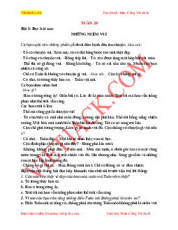 Bài tập cuối tuần Tiếng Việt lớp 2 Cánh diều tuần 20