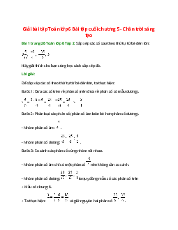 Bài 1 trang 26 Toán 6 Tập 2 | Chân trời sáng tạo Giải toán lớp 6