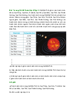 Bài 7 trang 59, 60 Toán 6 Tập 1 | Cánh diều Giải toán lớp 6