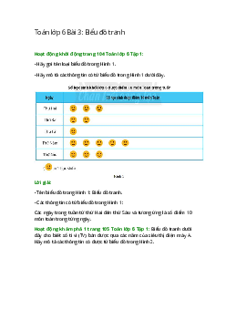 Giải SGK Toán 6 Bài 3 (Chân trời sáng tạo): Biểu đồ tranh