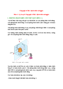 Lý thuyết Công nghệ 11 Bài 2 (mới 2023 + 10 câu trắc nghiệm): Hình chiếu vuông góc