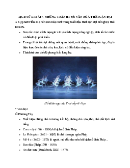 Lý thuyết Lịch sử 11: bài 7: Những thành tựu văn hóa thời cận đại mới nhất