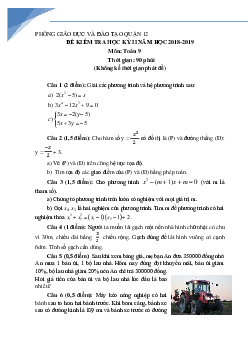 Đề kì 2 môn toán lớp 9 các trường thành phố Hồ Chí Minh năm 2022