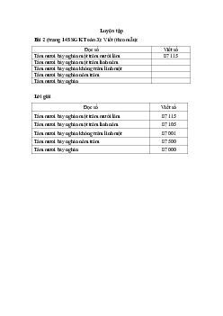 Viết theo mẫu bài 2 trang 145 SGK Toán 3