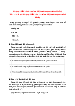 Lý thuyết Công nghệ 8 Bài 1 (mới 2024 + 10 câu trắc nghiệm): Vai trò của bản vẽ kỹ thuật trong sản xuất và đời sống