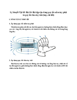Lý thuyết Bài tập vận dụng quy tắc nắm tay phải và quy tắc bàn tay trái (mới 2023 + 10 câu trắc nghiệm) hay, chi tiết – Vật Lí 9