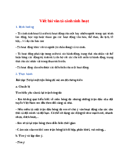 Viết Bài Văn Tả Cảnh Sinh Hoạt Ngắn Gọn - Bí Quyết Và Mẫu Bài Hay Nhất