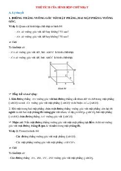 Tổng hợp các dạng toán thường gặp về Thể tích của hình hộp chữ nhật có lời giải