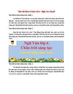 TOP 6 mẫu Tóm tắt Đánh thức trầu 2025 hay, ngắn gọn