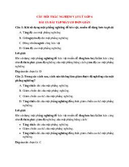 Trắc nghiệm Vật lý 6 Bài 13 có đáp án: Bài tập máy cơ đơn giản