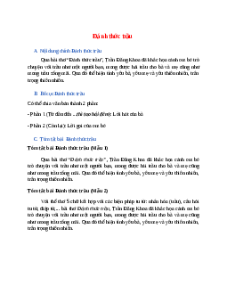 Nội dung chính bài Đánh thức trầu hay, chính xác nhất
