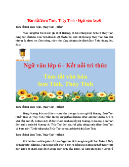 TOP 13 mẫu Tóm tắt Sơn Tinh, Thủy Tinh 2025 hay, ngắn gọn