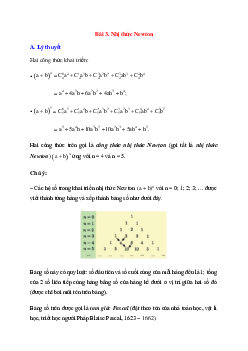 Lý thuyết Nhị thức Newton (Chân trời sáng tạo 2024) hay, chi tiết | Toán lớp 10