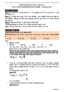 Tìm số nghiệm phương trình bằng máy tính môn Toán lớp 10