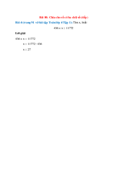 Tìm x, biết:  436 × x = 11772