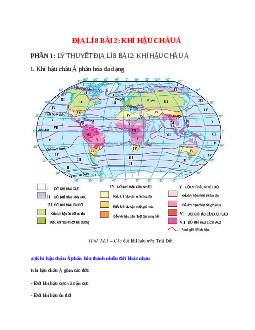 Lý thuyết Địa Lí 8 Bài 2 (mới 2023 + 23 câu trắc nghiệm): Khí hậu châu Á