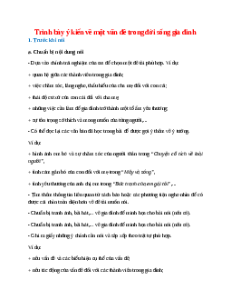 Soạn bài Trình bày ý kiến về một vấn đề trong đời sống gia đình – hay nhất Kết nối tri thức