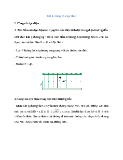 Lý thuyết Công của lực điện (mới 2023 + 23 câu trắc nghiệm) hay, chi tiết – Vật Lí 11