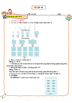 Bài tập cuối tuần Toán lớp 3 Kết nối tri thức Tuần 19