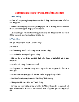 Soạn bài Viết bài văn kể lại một truyền thuyết hoặc cổ tích – ngắn nhất Cánh diều