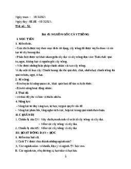 Giáo án Sinh học 6 Bài 45: Nguồn gốc cây trồng mới nhất