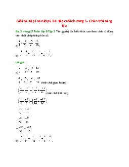 Bài 3 trang 27 Toán 6 Tập 2 | Chân trời sáng tạo Giải toán lớp 6