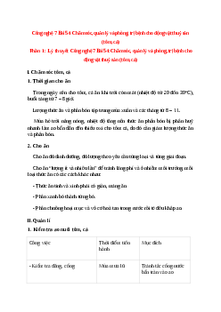 Công nghệ 7 Bài 54 (Lý thuyết và trắc nghiệm): Chăm sóc, quản lý và phòng, trị bệnh cho động vật thuỷ sản ( tôm, cá)