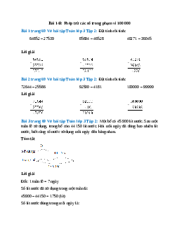 Vở bài tập Toán lớp 3 Tập 2 trang 69 Bài 143: Phép trừ các số trong phạm vi 100 000