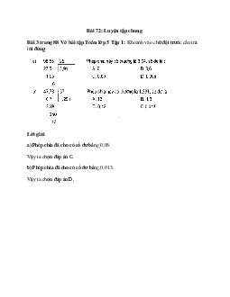 Khoanh vào chữ đặt trước câu trả lời đúng: Phép chia này có thương là 3,94