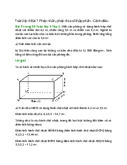 Bài 5 trang 56 Toán 6 Tập 2 | Cánh diều Giải toán lớp 6