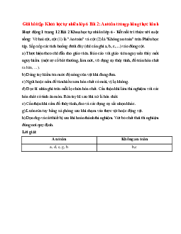 Vẽ hai cột, cột (1) là "An toàn" và cột (2) là "Không an toàn" trên Phiếu học tập