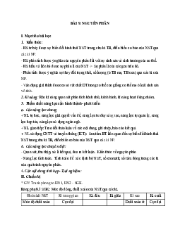 Giáo án Sinh học 9 Bài 9: Nguyên phân mới nhất