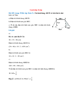 Cho hình thang ABCD có kích thước như hình vẽ